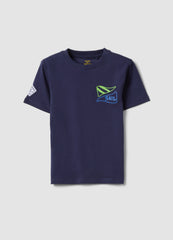 OVS Blue Pure Cotton Boys’ T-Shirt With Sailing Print