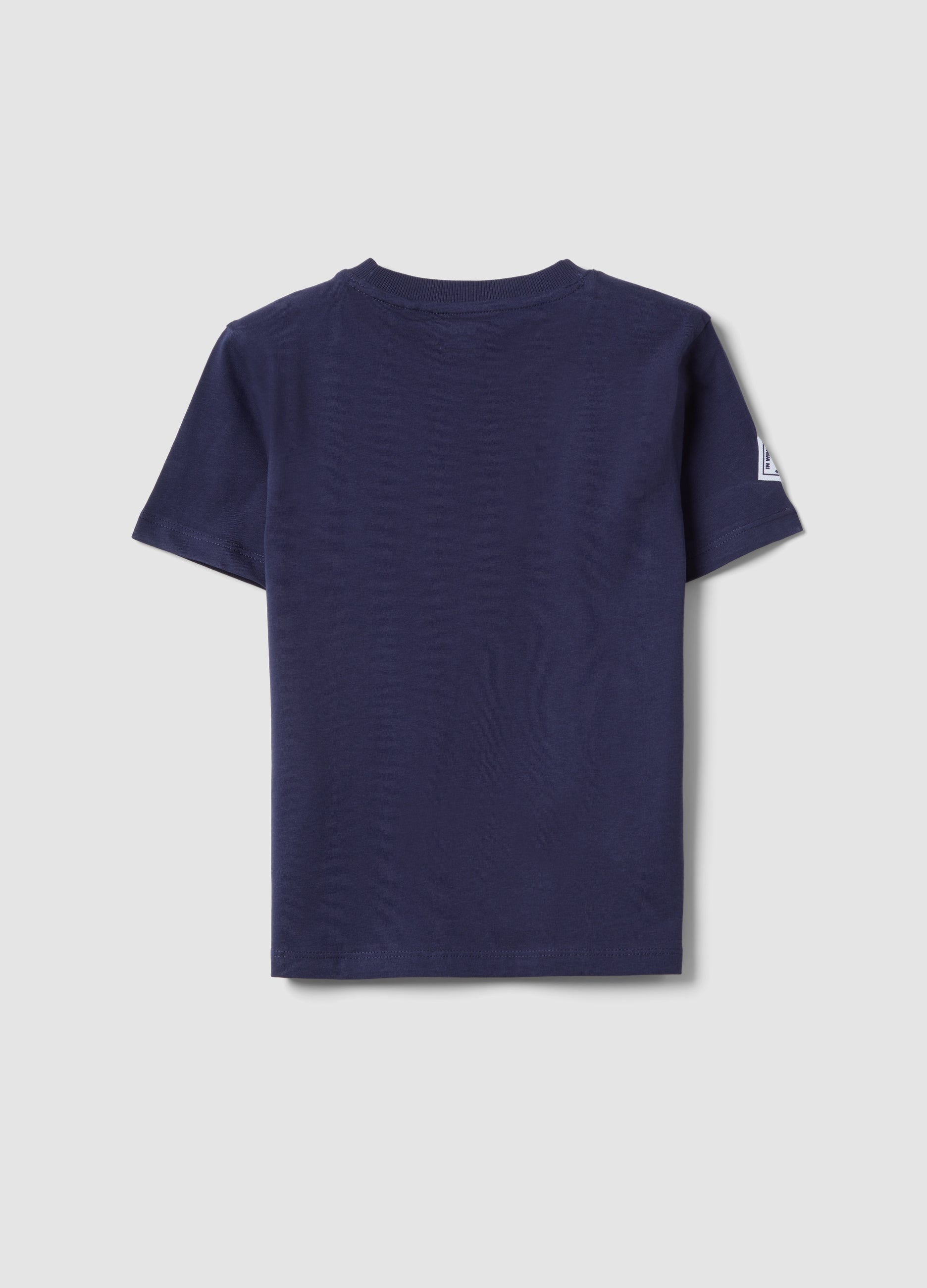 OVS Blue Pure Cotton Boys’ T-Shirt With Sailing Print