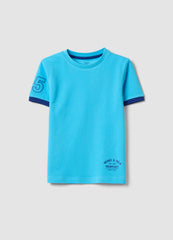 OVS Boys’ Light Blue Pure Organic Cotton T-Shirt With Print