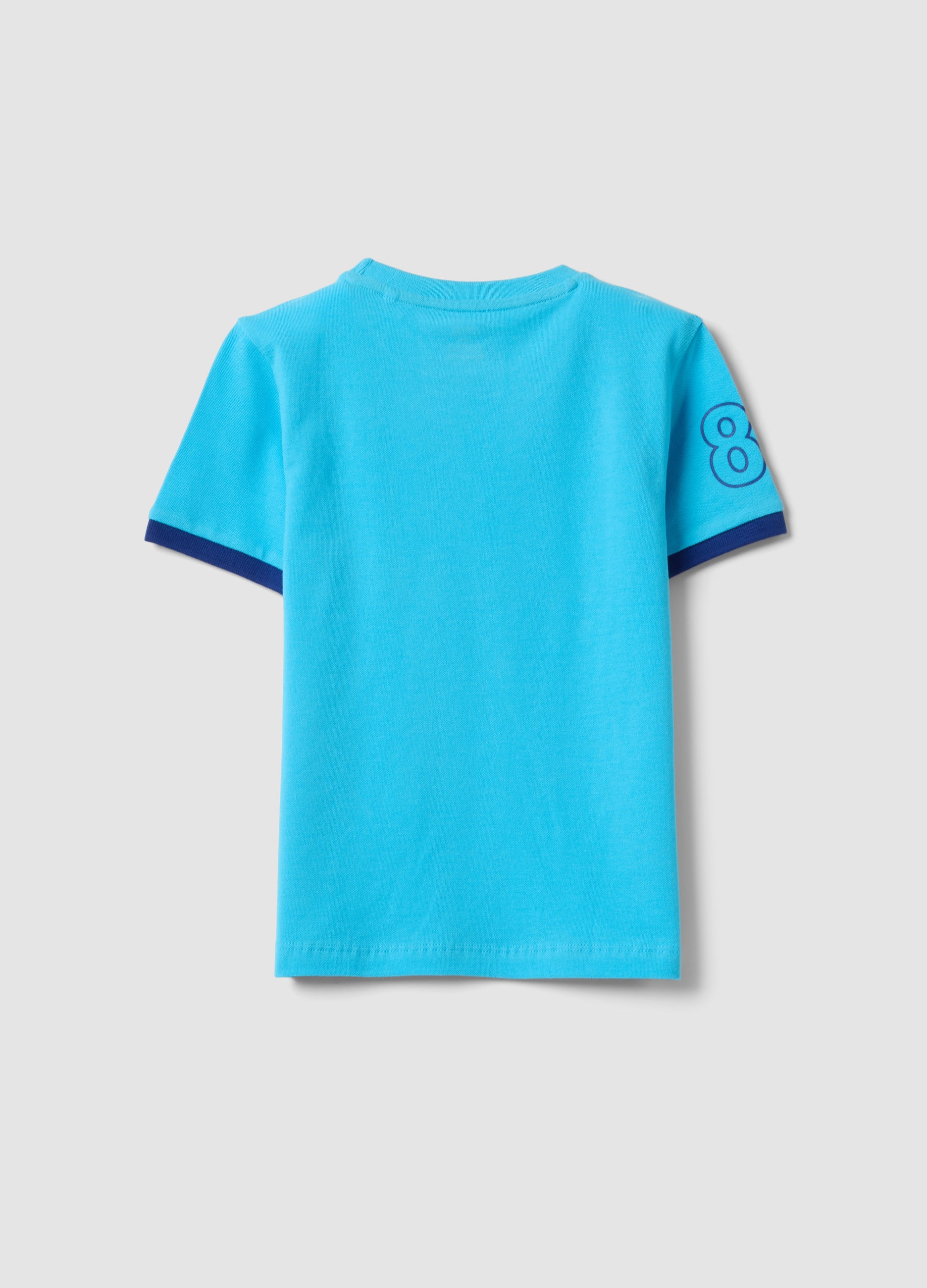 OVS Boys’ Light Blue Pure Organic Cotton T-Shirt With Print