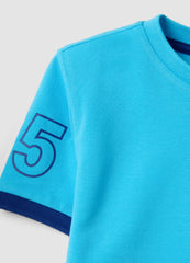 OVS Boys’ Light Blue Pure Organic Cotton T-Shirt With Print