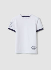 OVS Kids’ White Organic Cotton T-Shirt With Print