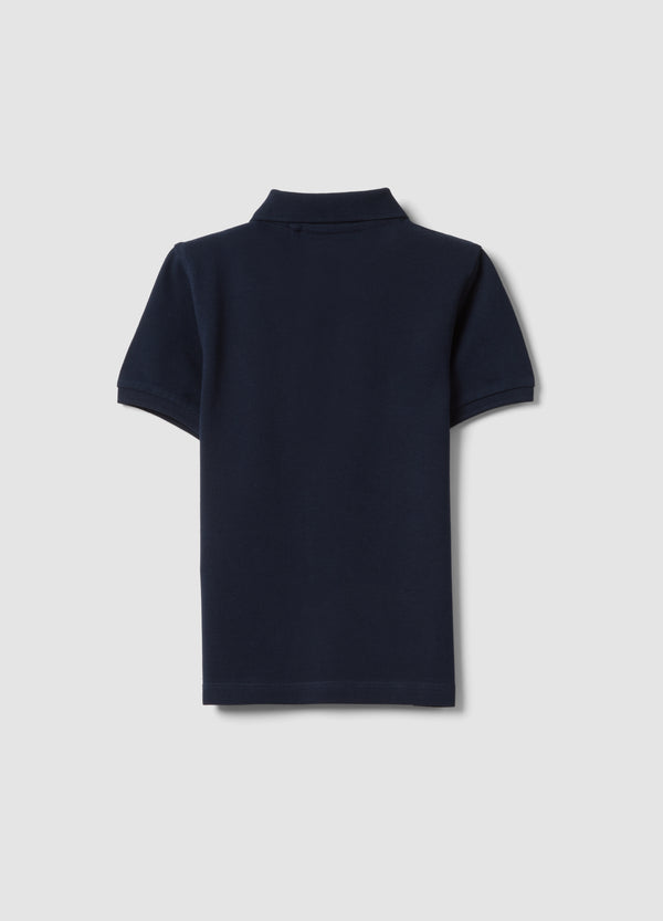 OVS Boys’ Blue Organic Cotton Polo Shirt, Regular Fit