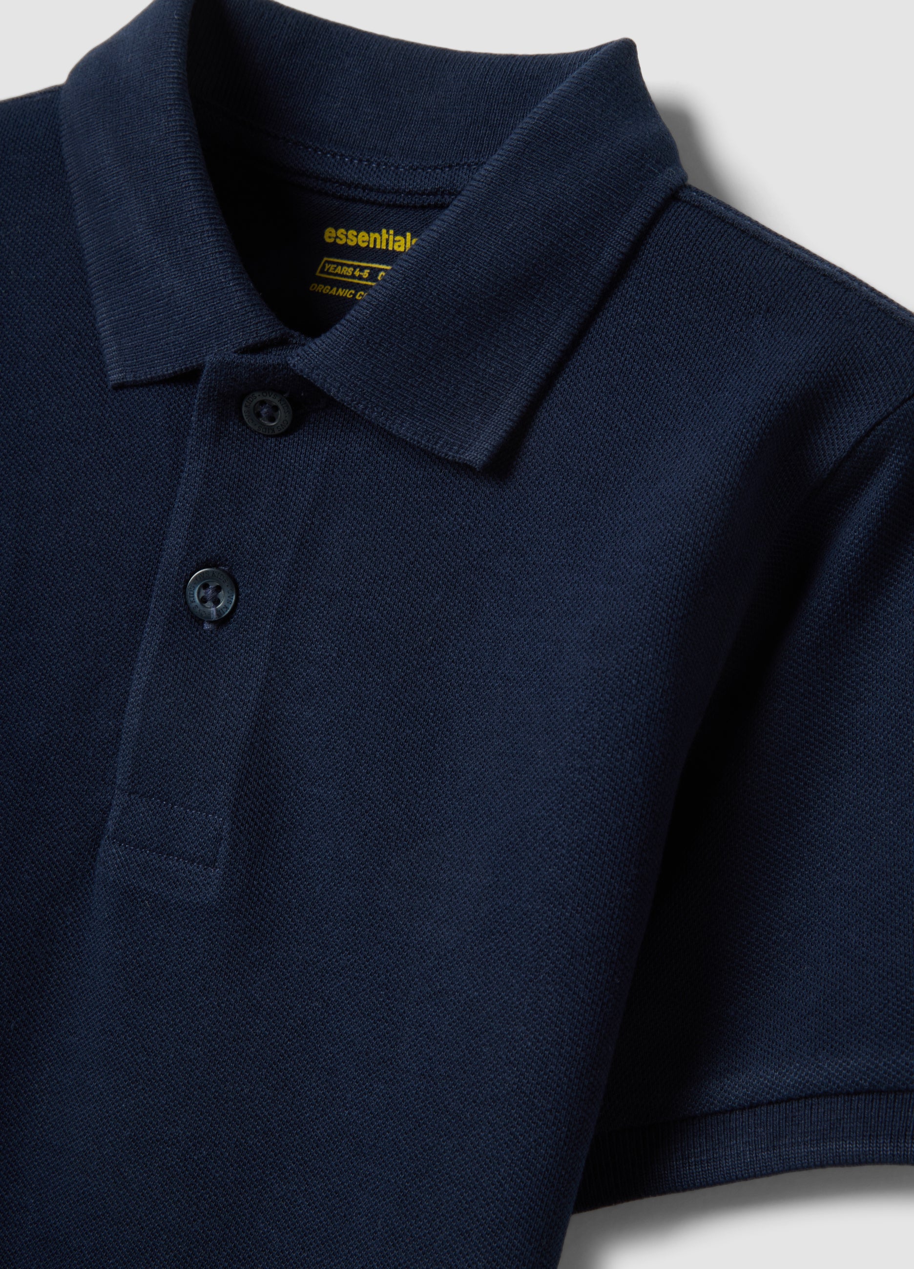 OVS Boys’ Blue Organic Cotton Polo Shirt, Regular Fit