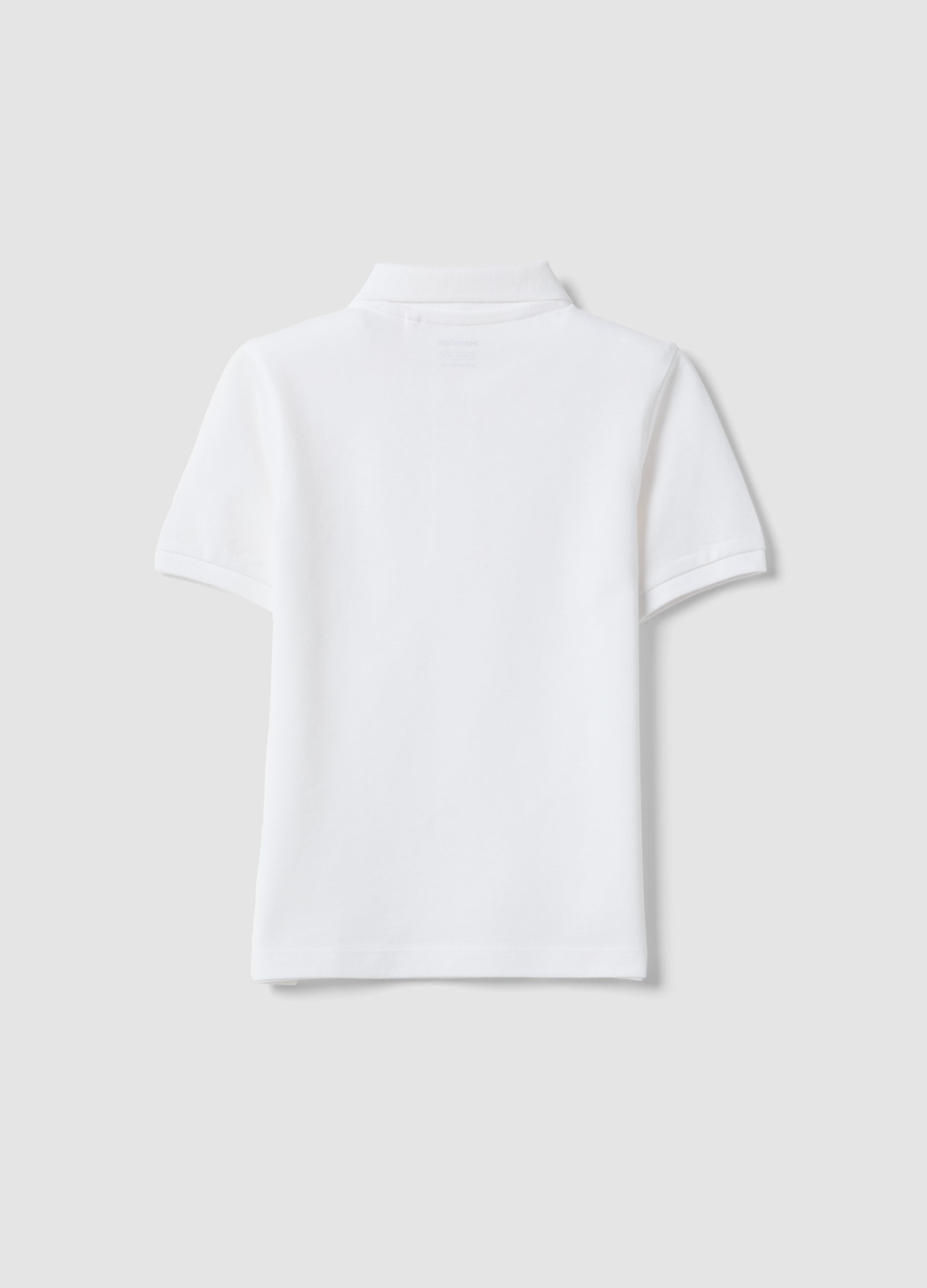 OVS Boys’ White Organic Cotton Polo Shirt, Regular Fit