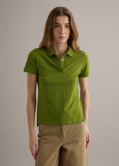 OVS Green Short-Sleeve Polo In Pure Cotton, Regular Fit