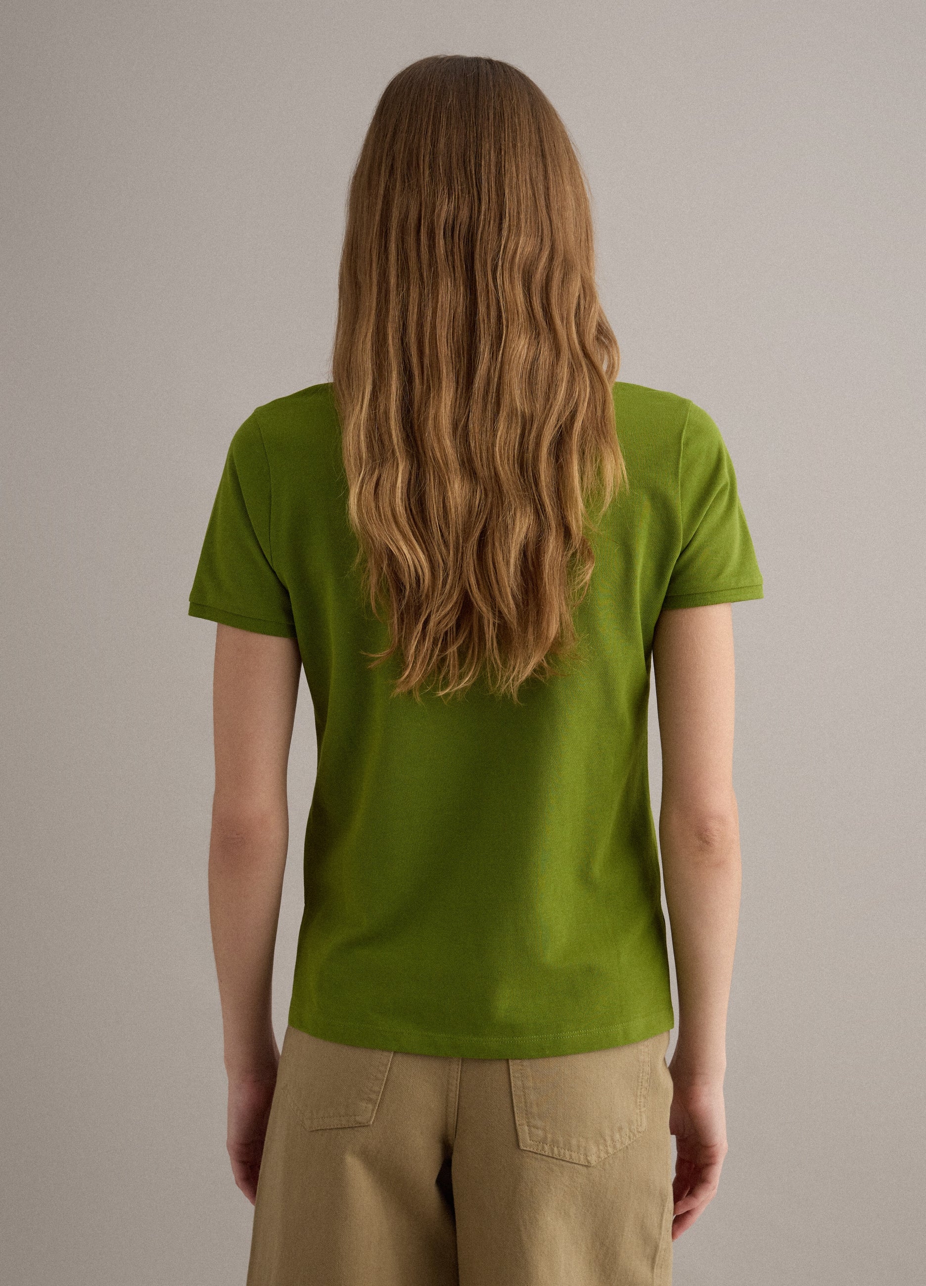 OVS Green Short-Sleeve Polo In Pure Cotton, Regular Fit