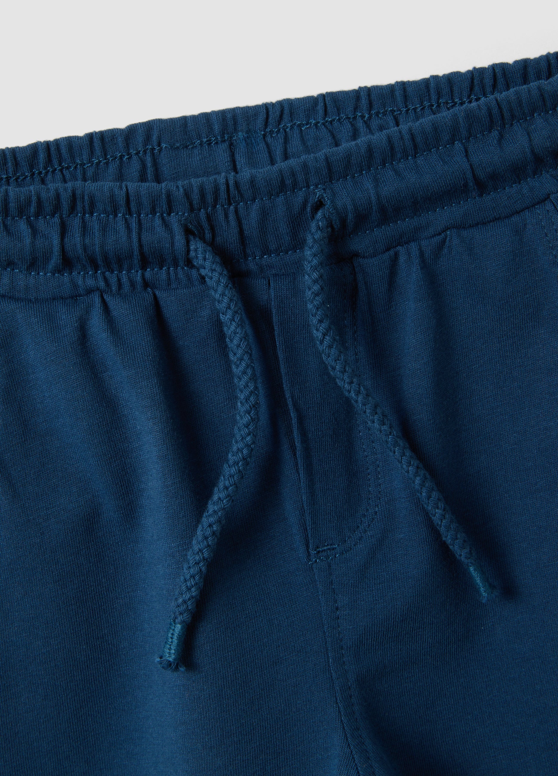 OVS Blue Pure Cotton Boys’ Shorts, Regular Fit