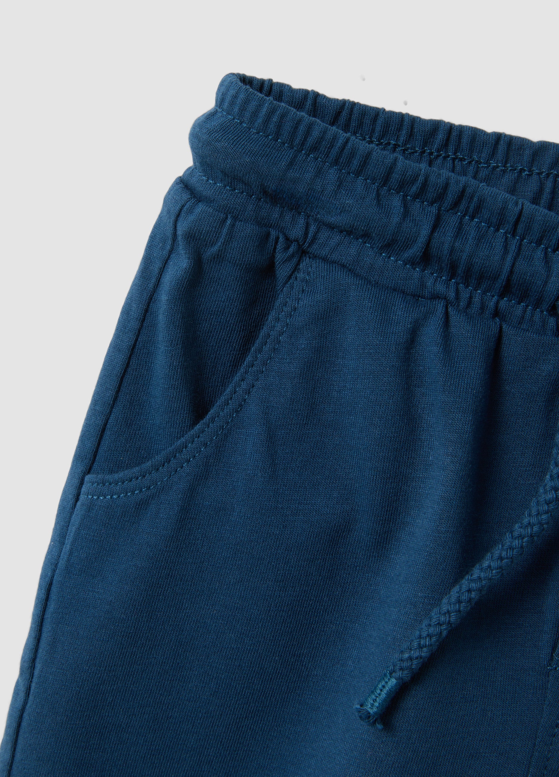 OVS Blue Pure Cotton Boys’ Shorts, Regular Fit