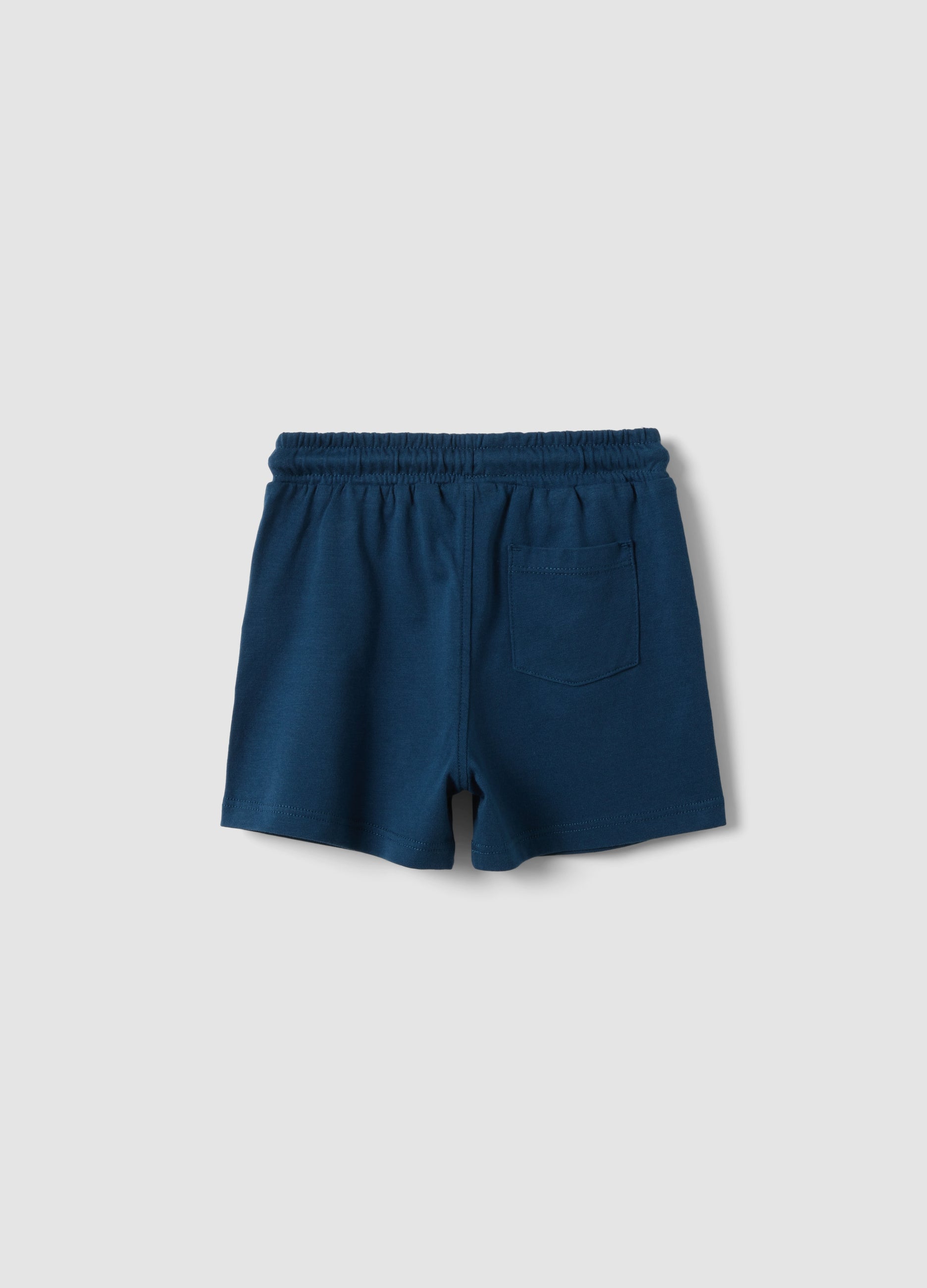 OVS Blue Pure Cotton Boys’ Shorts, Regular Fit