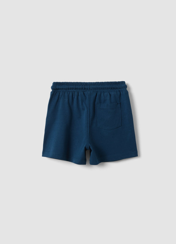 OVS Blue Pure Cotton Boys’ Shorts, Regular Fit