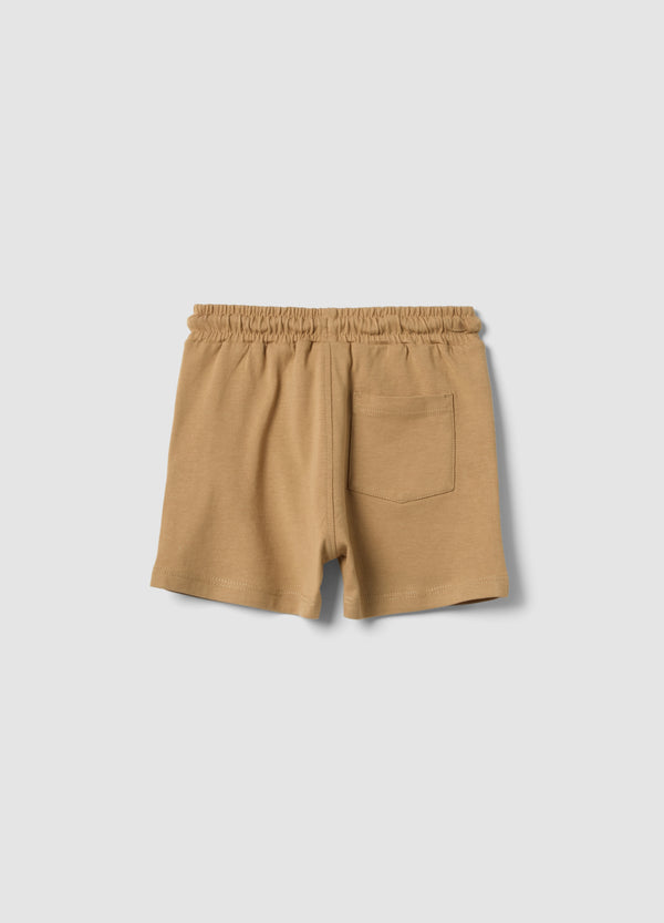 OVS Beige Pure Cotton Boys’ Shorts, Regular Fit
