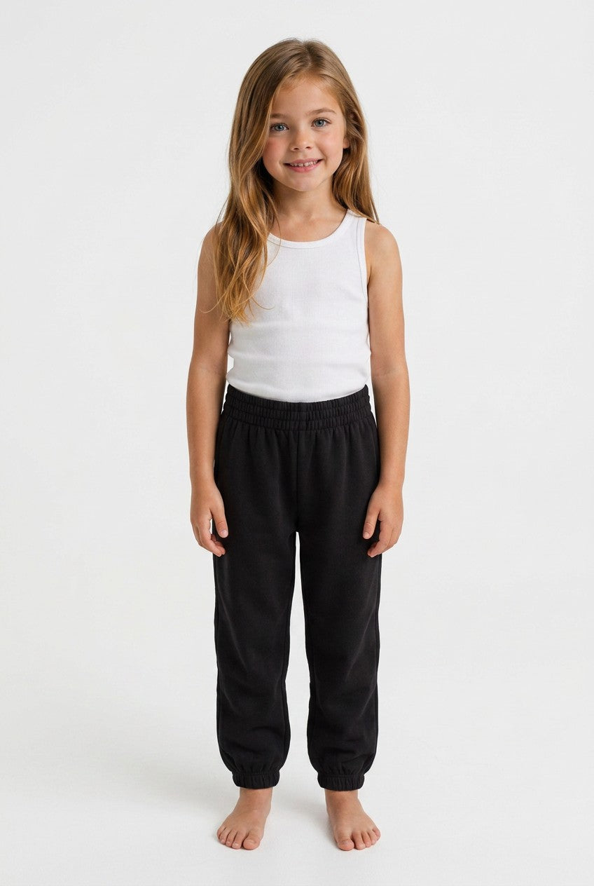 OVS Girls’ Black Pure Cotton Joggers, Regular Fit