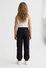 OVS Girls’ Black Pure Cotton Joggers, Regular Fit