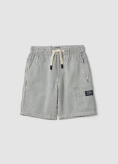 OVS Boys’ Regular-Fit Pure Cotton Multicolour Striped Cargo Shorts