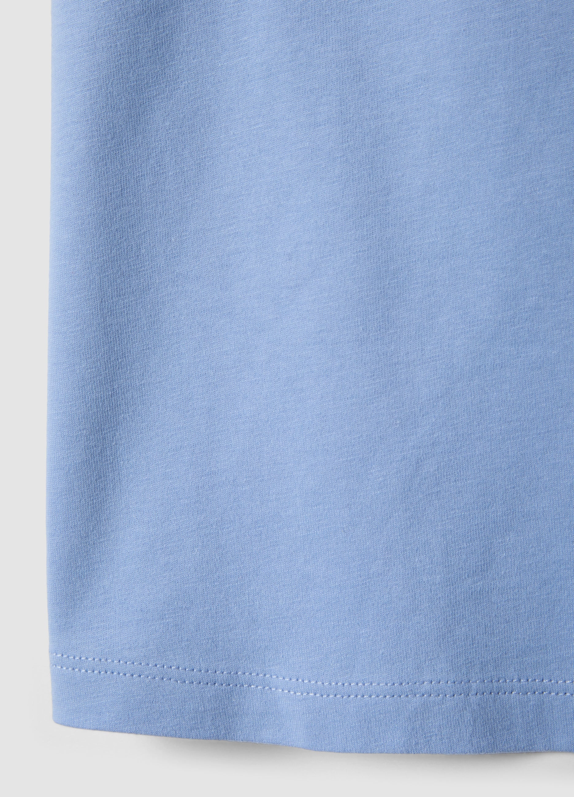 OVS Girls Light Blue Pure Cotton Regular-Fit T-Shirt With Star