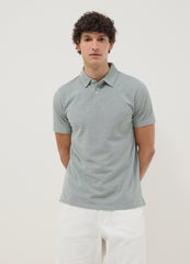 OVS Grey Short-Sleeved Polo Shirt In Pure Cotton