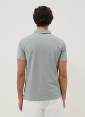 OVS Grey Short-Sleeved Polo Shirt In Pure Cotton