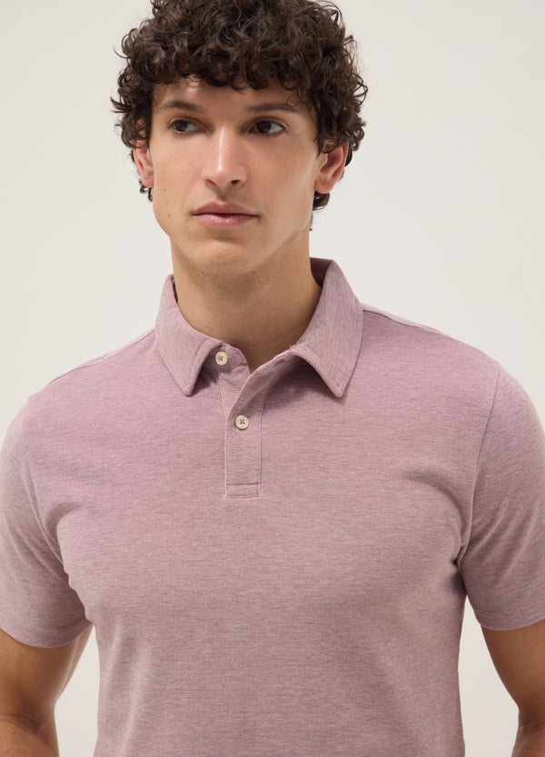 OVS Pink Short-Sleeve Polo Shirt In Pure Cotton