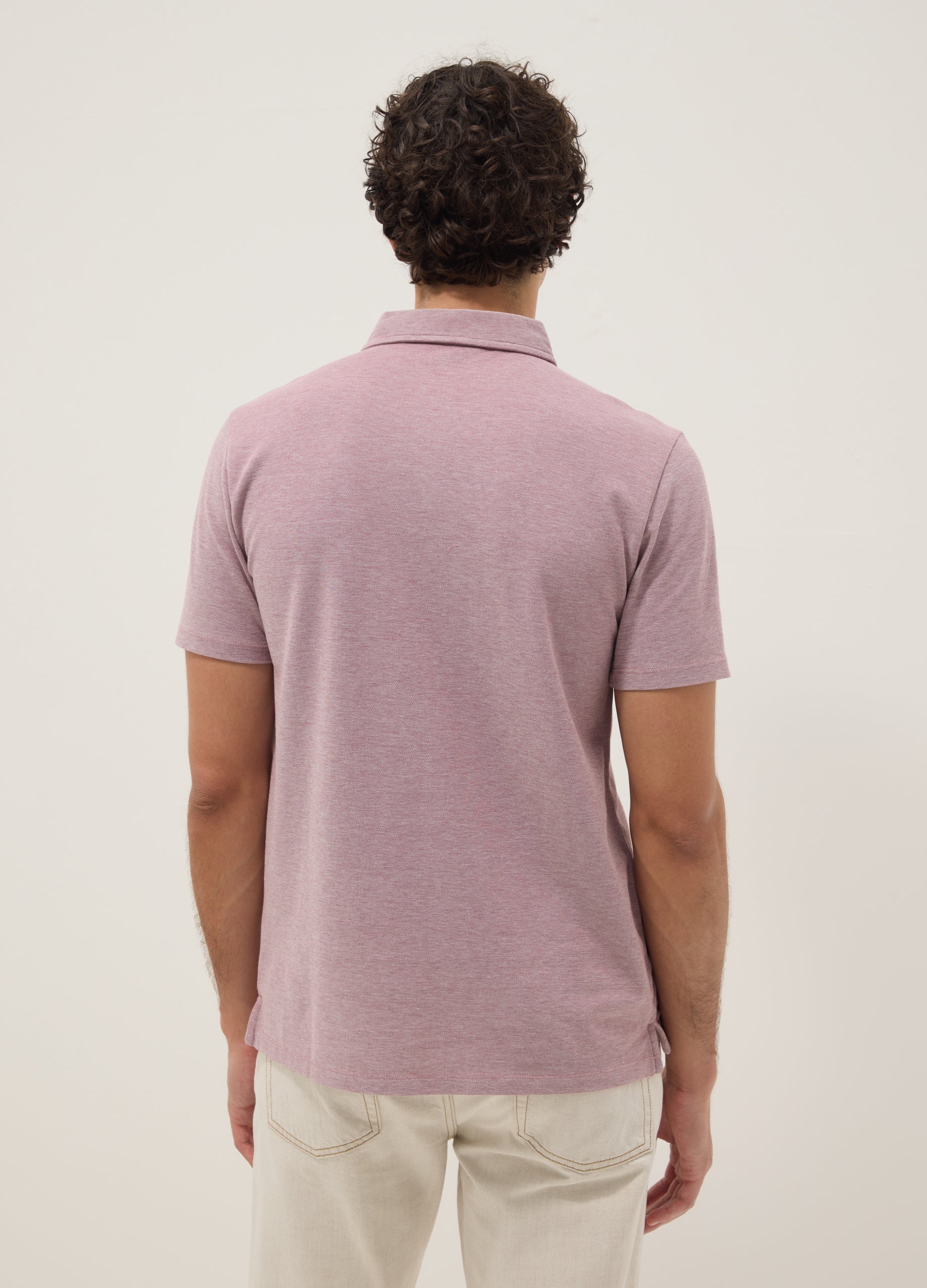 OVS Pink Short-Sleeve Polo Shirt In Pure Cotton