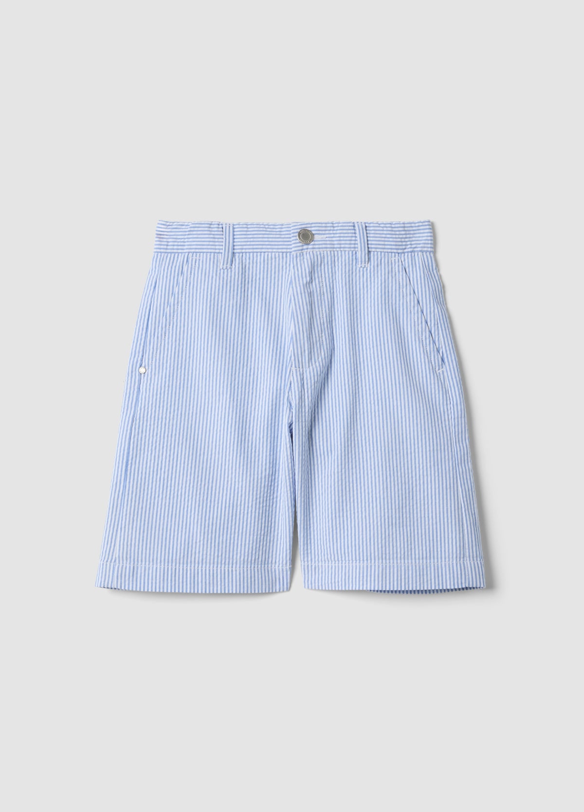 OVS Blue Striped Pure Cotton Shorts