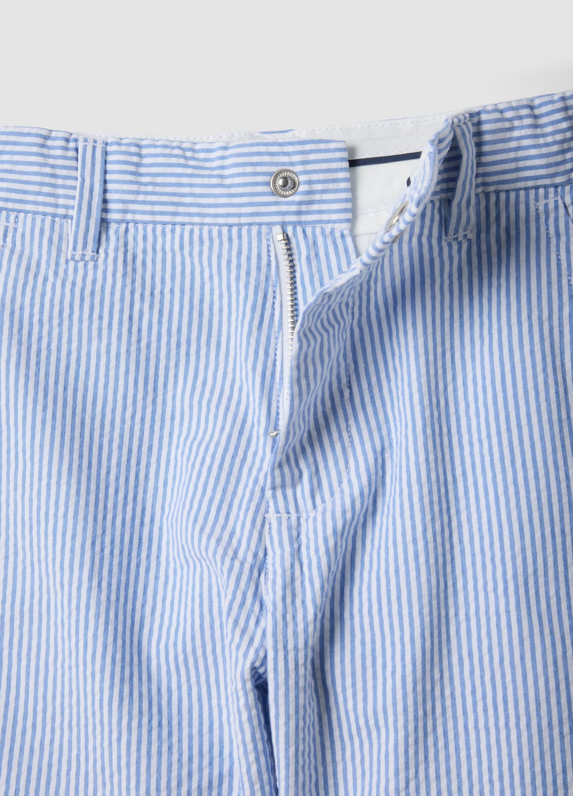OVS Blue Striped Pure Cotton Shorts