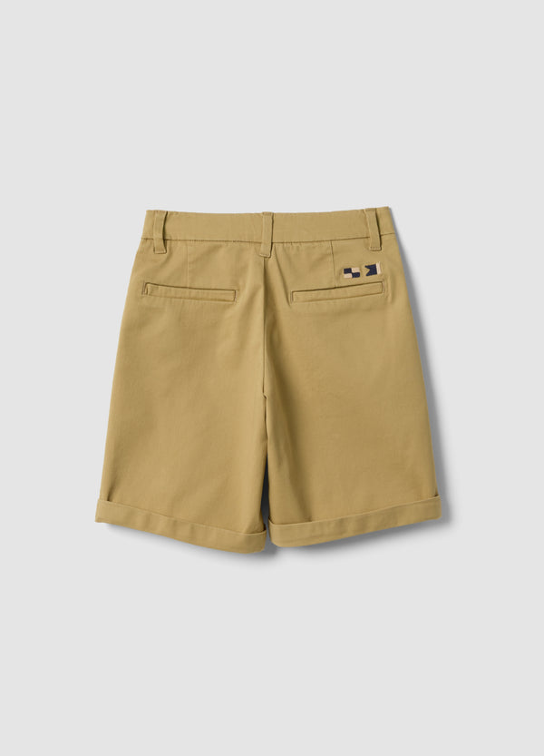 OVS Beige Stretch Cotton Chino Shorts