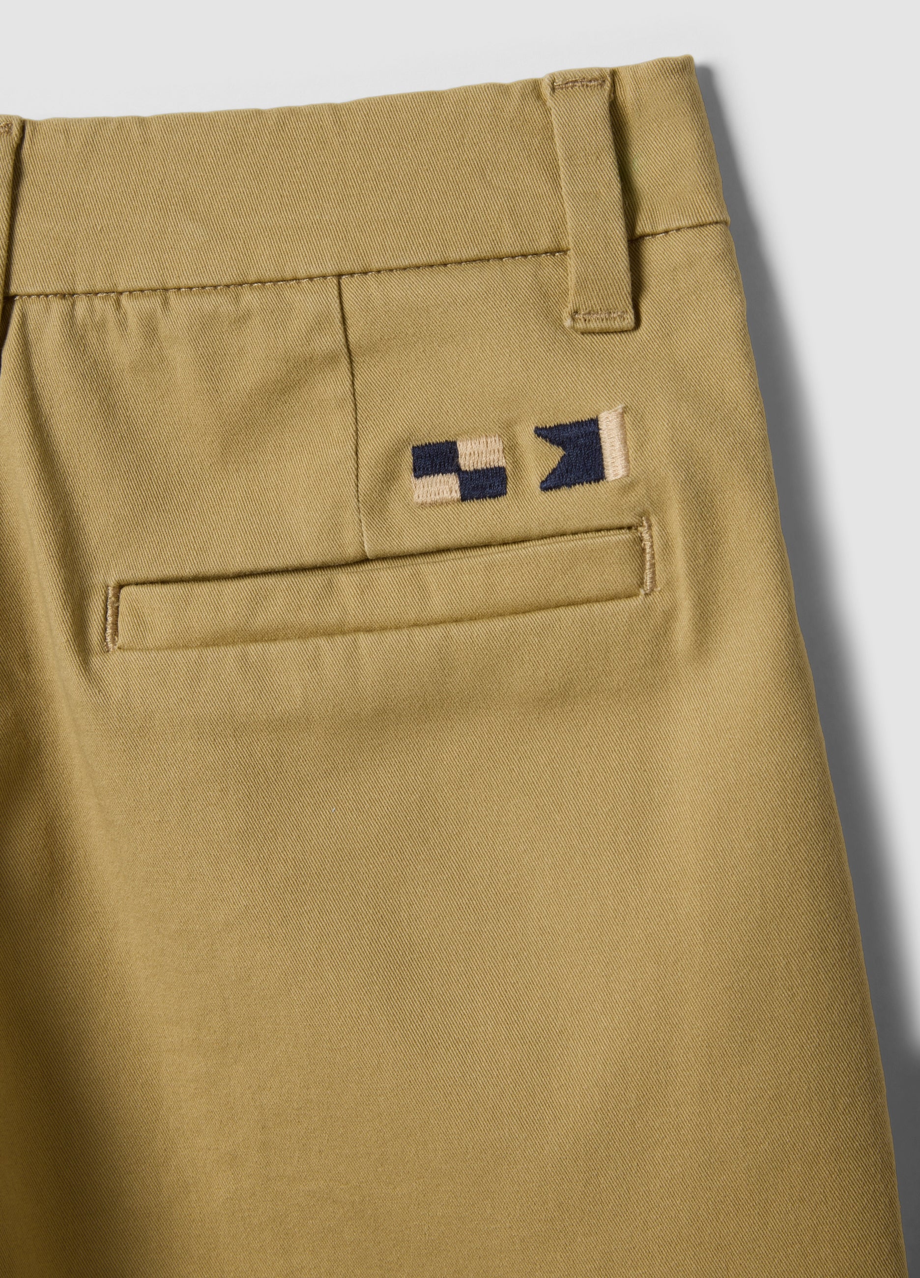 OVS Beige Stretch Cotton Chino Shorts