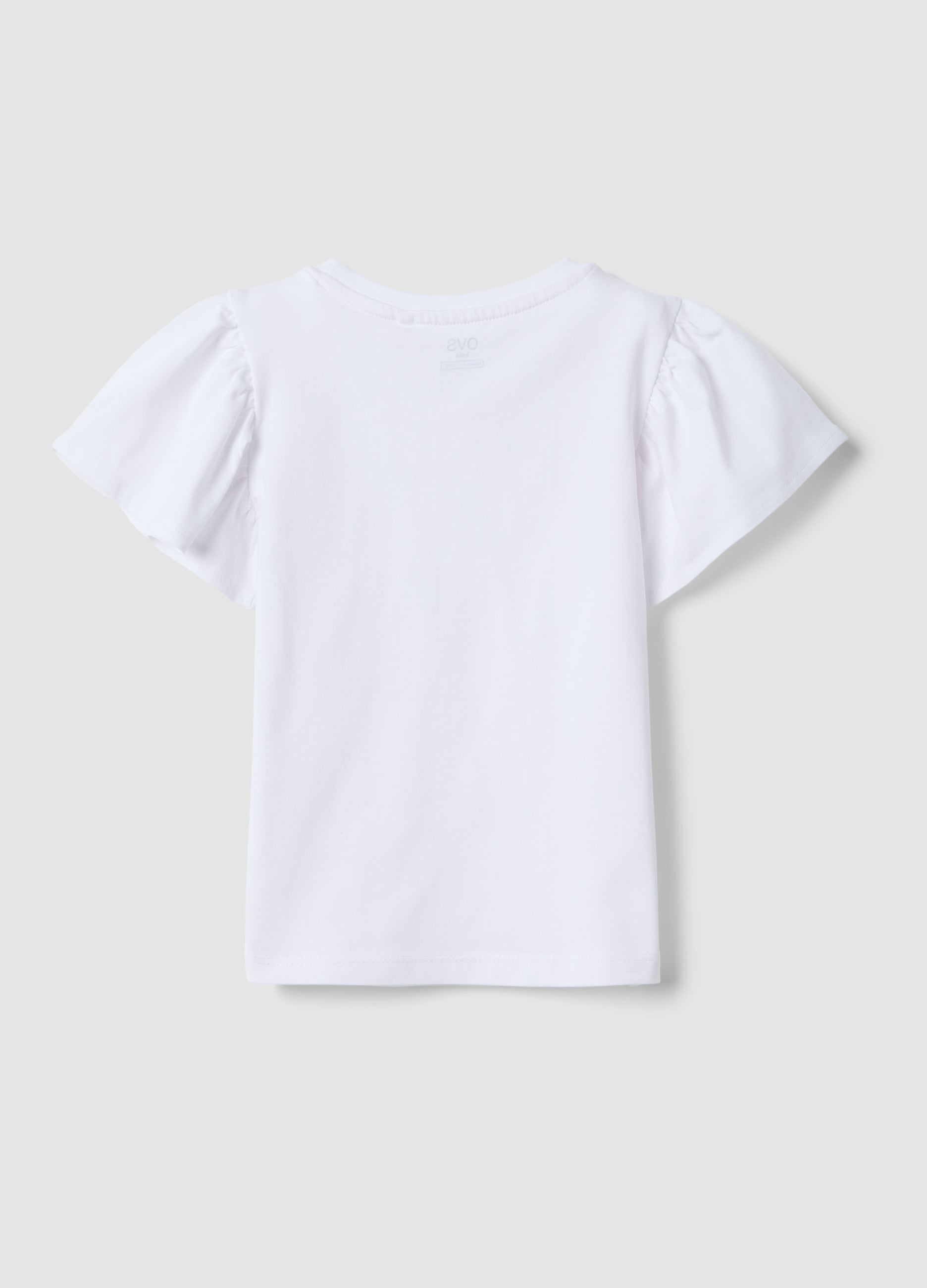 OVS Girls White Pure Cotton Regular-Fit T-Shirt With Star