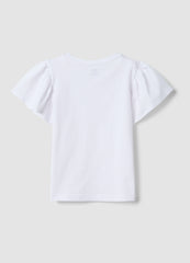 OVS Girls White Pure Cotton Regular-Fit T-Shirt With Star