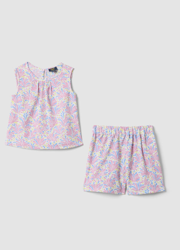OVS Pink Stretch-Fabric Set With Top And Shorts