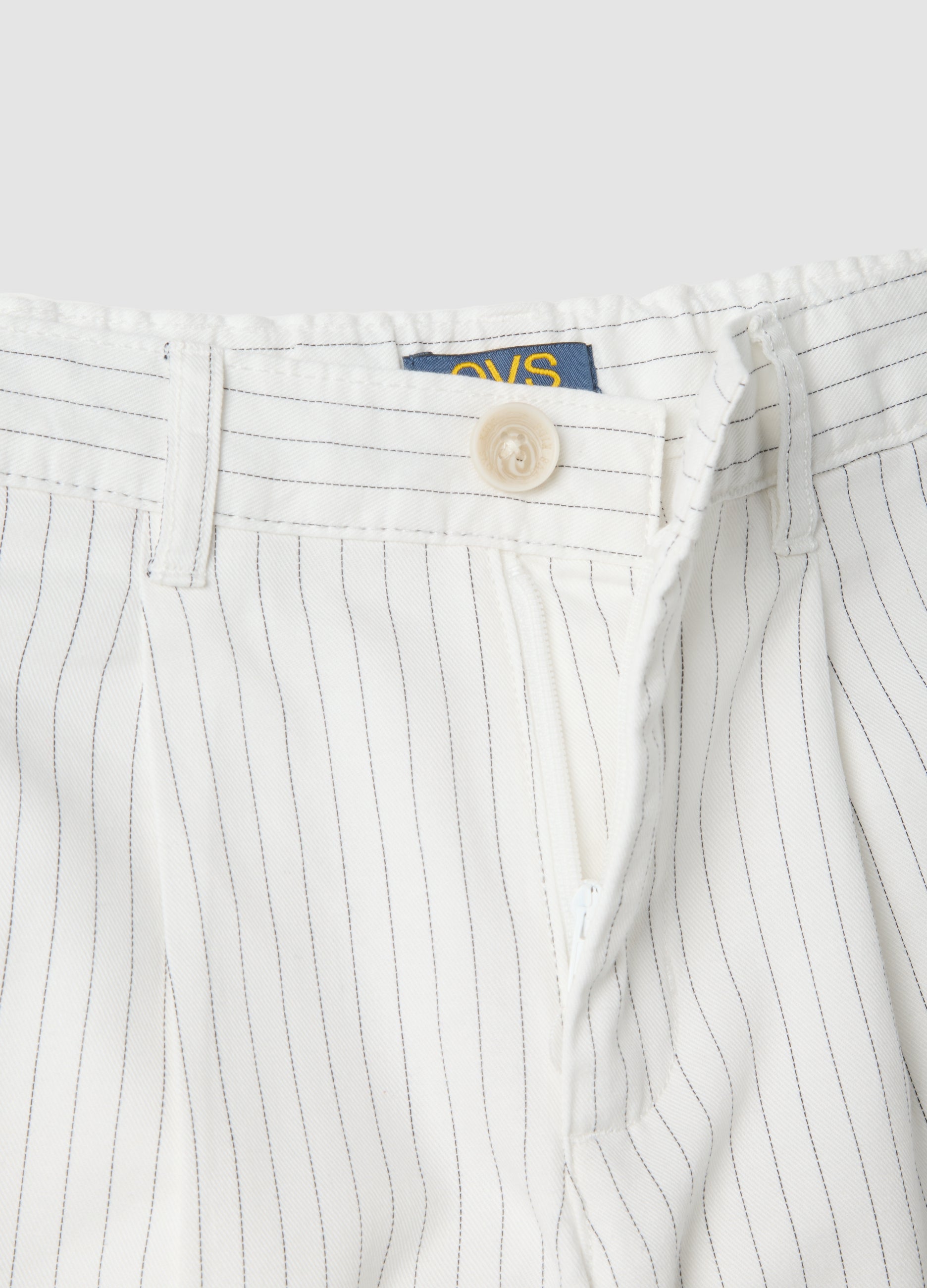 OVS Boys’ White Striped Pure Cotton Shorts, Regular Fit