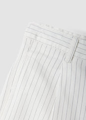 OVS Boys’ White Striped Pure Cotton Shorts, Regular Fit