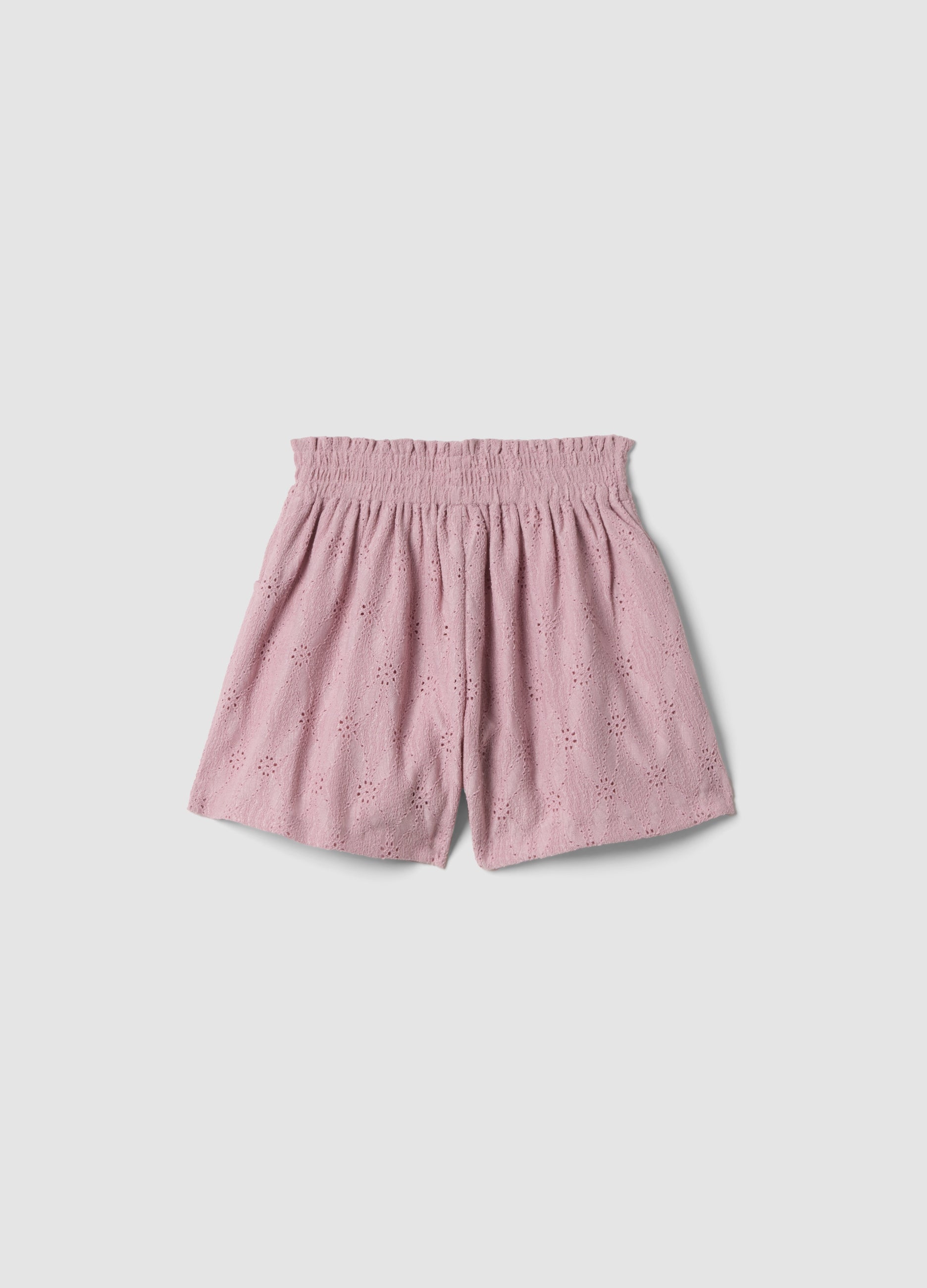 OVS Girls Pink Stretch Shorts With Elasticated Waist, Regular Fit