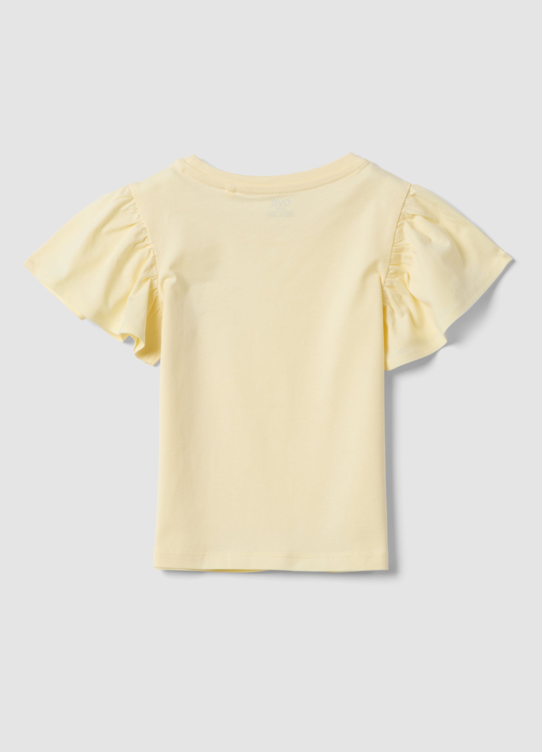 OVS Girls Yellow Pure Cotton Regular-Fit T-Shirt With Star