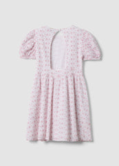 OVS Pink Pure Cotton Dress With Broderie Anglaise Embroidery
