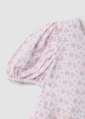 OVS Pink Pure Cotton Dress With Broderie Anglaise Embroidery