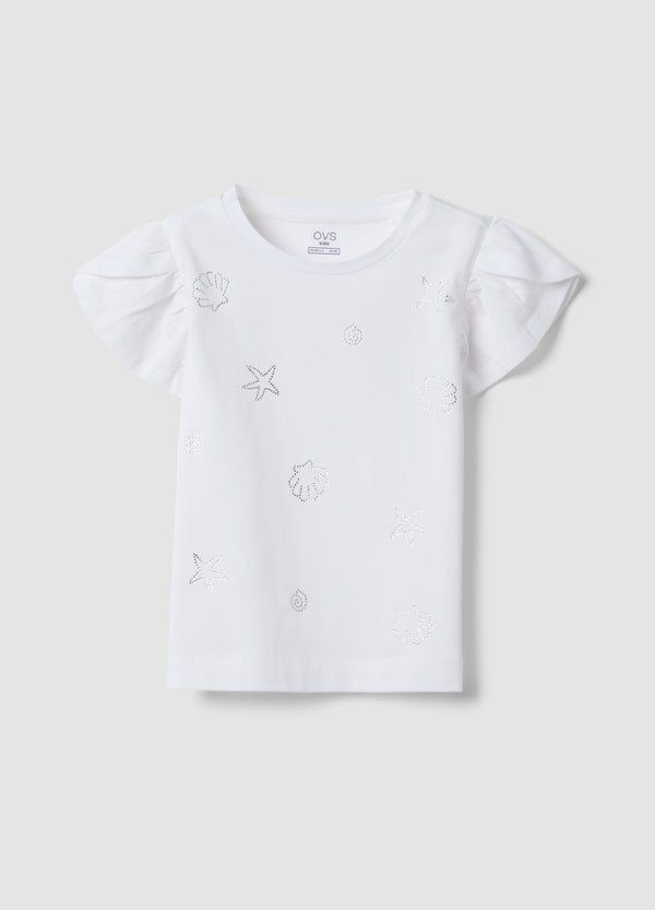 OVS White Short-Sleeved Pure Cotton T-Shirt