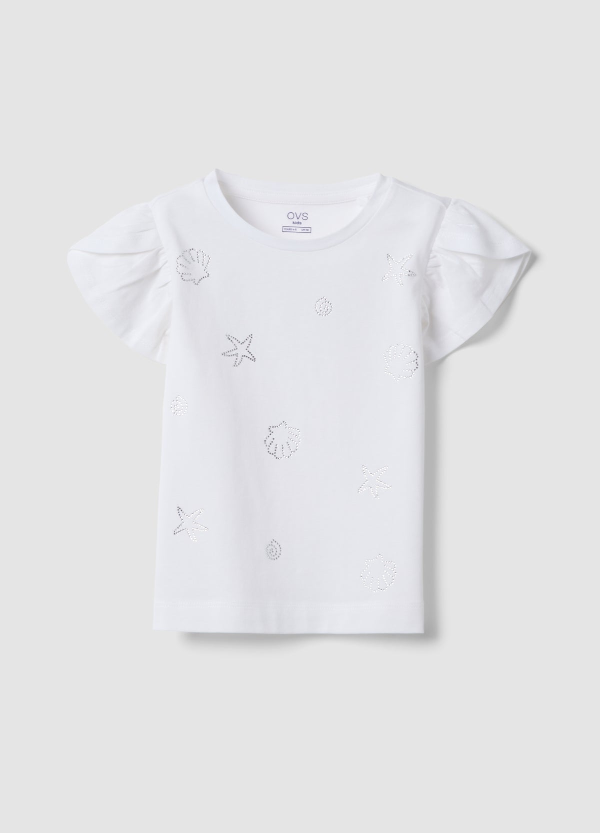 OVS White Short-Sleeved Pure Cotton T-Shirt