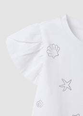 OVS White Short-Sleeved Pure Cotton T-Shirt