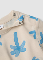 OVS Beige Organic Cotton Palm Print T-Shirt For Boys