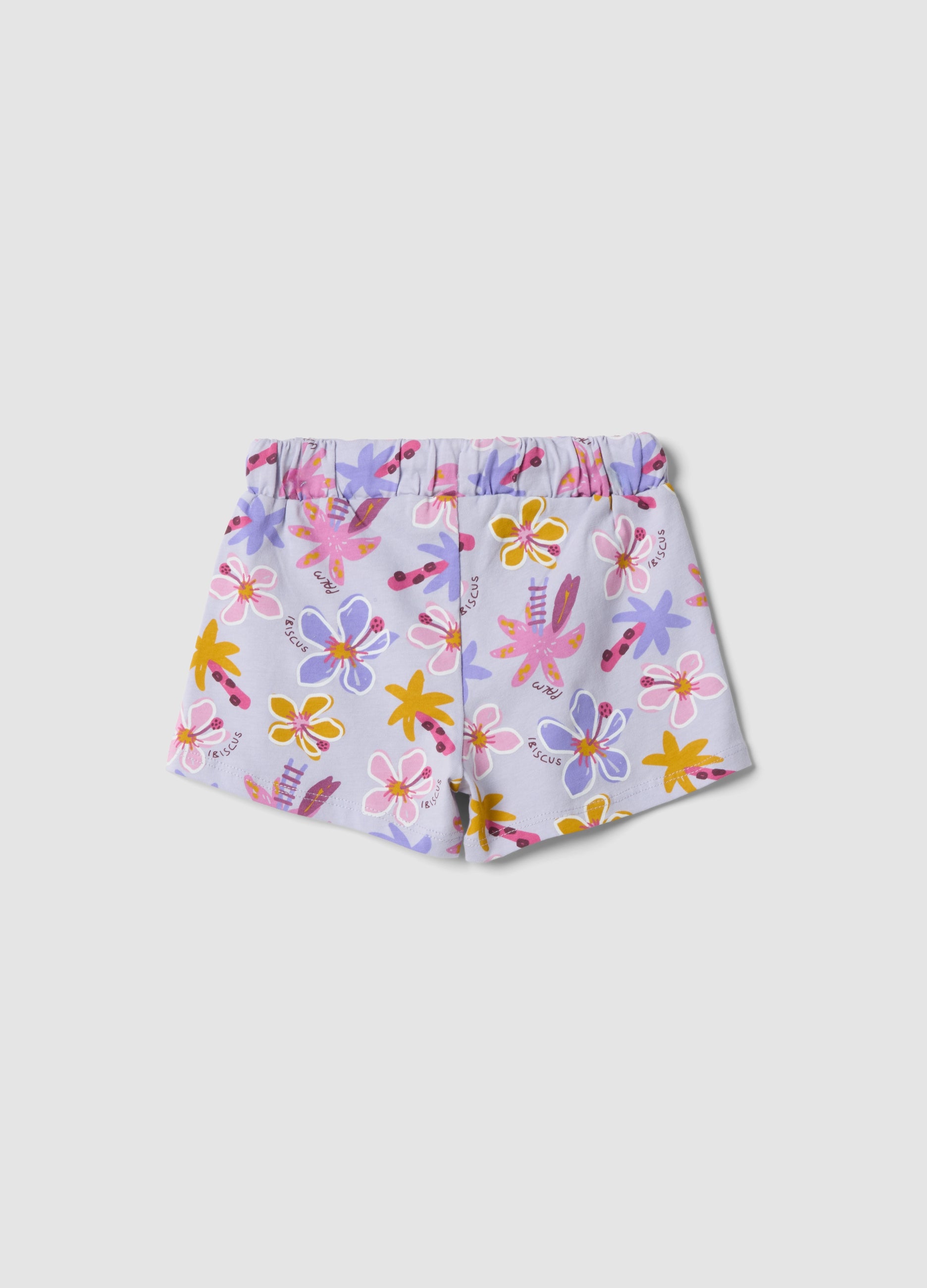 OVS Multicolour Pure Organic Cotton Floral Shorts For Girls