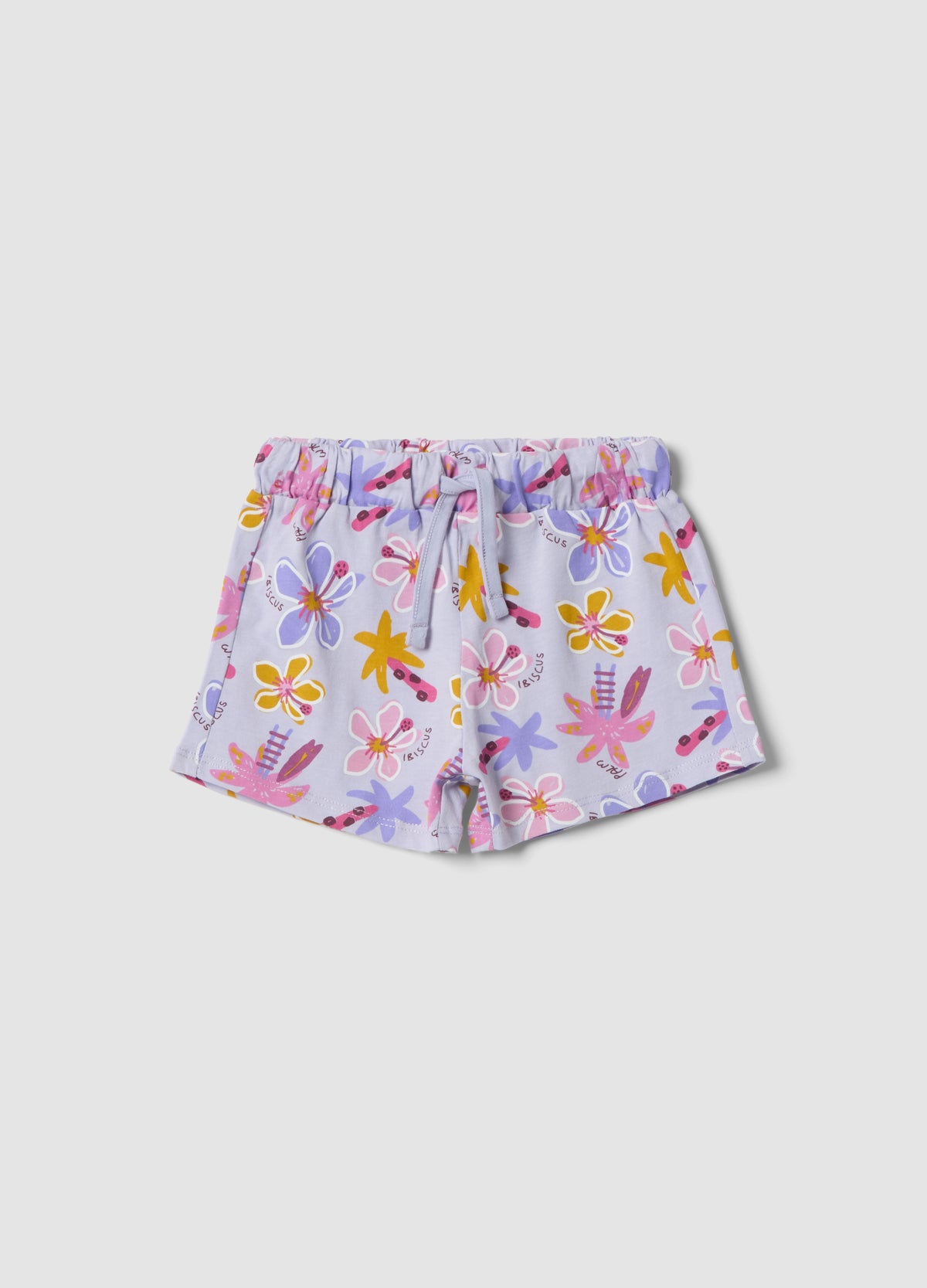 OVS Multicolour Pure Organic Cotton Floral Shorts For Girls