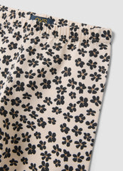OVS Beige Organic Cotton Shorts With Floral Print