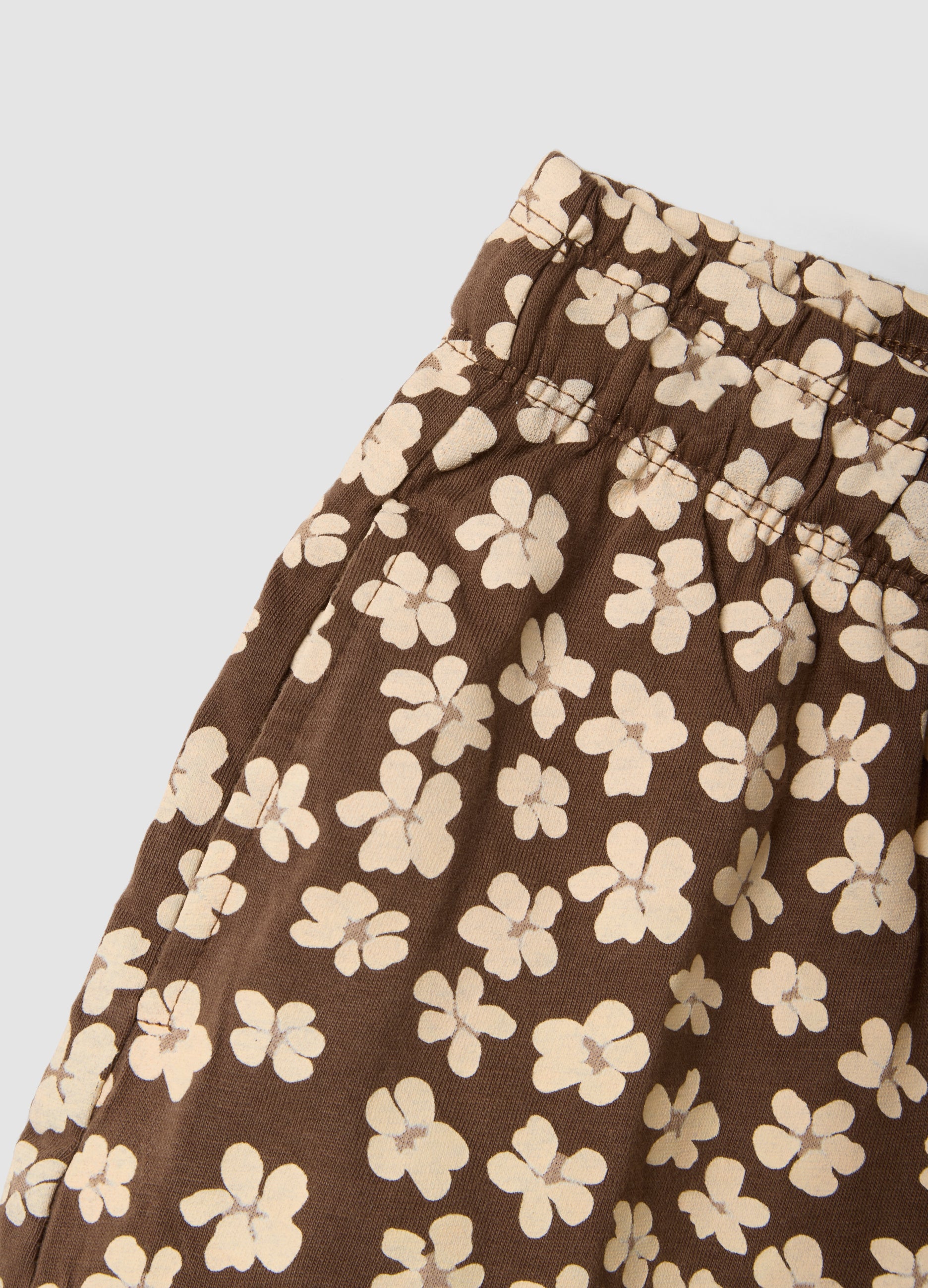 OVS Girls’ Multicolour Floral Shorts In Pure Organic Cotton, Regular Fit