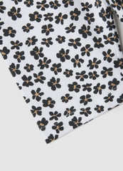 OVS White Organic Cotton Shorts With Floral Print