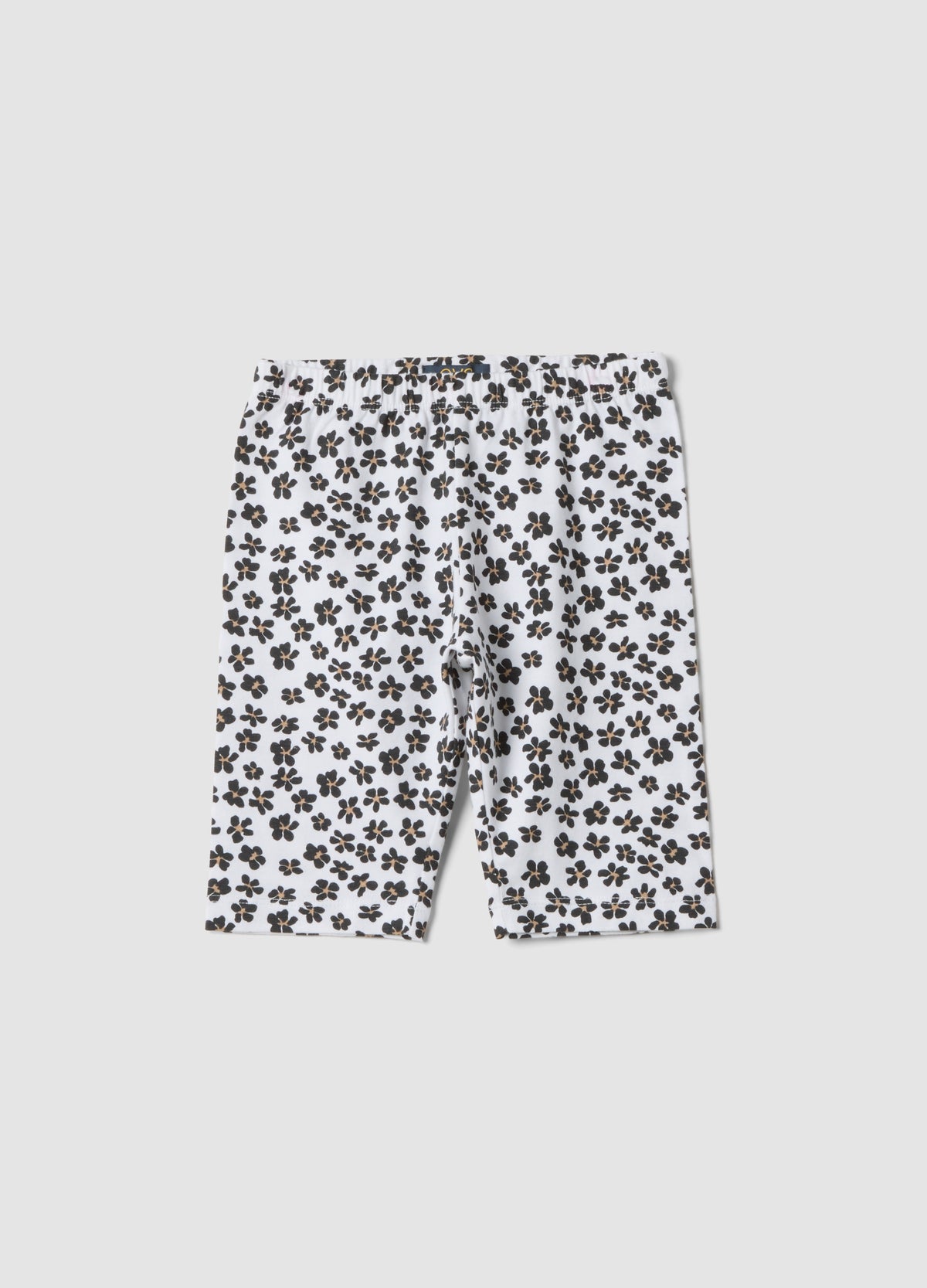 OVS White Organic Cotton Shorts With Floral Print