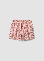 OVS Pink Pure Cotton Shorts With Floral Print