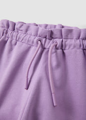 OVS White And Purple Stretch Cotton Set With Top And Shorts