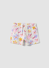 OVS Multicolour Organic Cotton Floral Shorts For Baby Girl